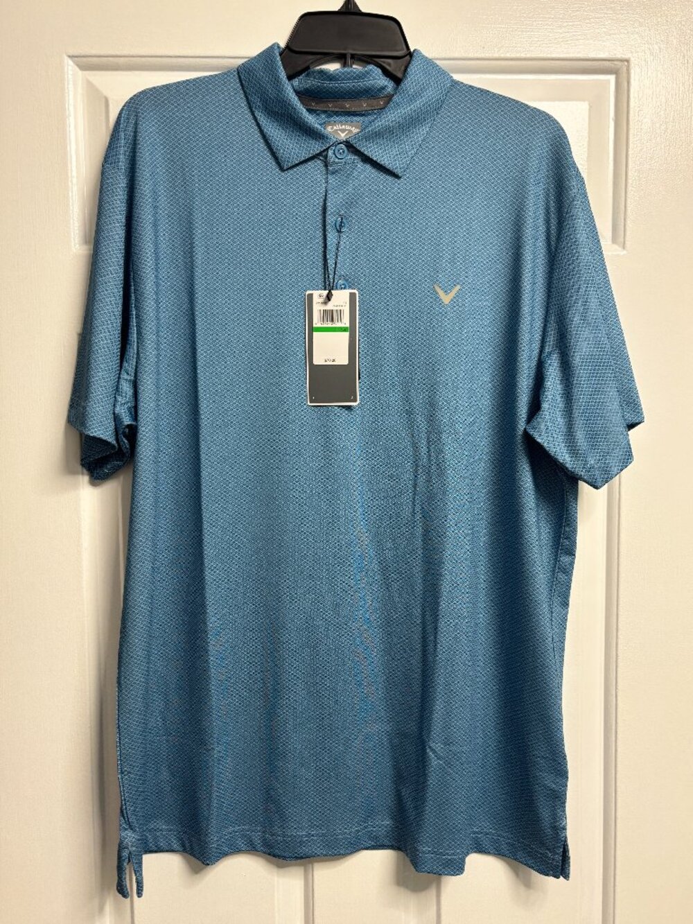 Callaway Golf Polo Blue UPF 50+ Stretch NMT $70 MSRP